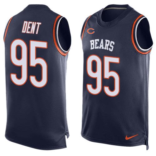 Nike Bears #95 Richard Dent Navy Blue Team Color Men's Stitched NFL Limited Tank Top Jersey - Click Image to Close